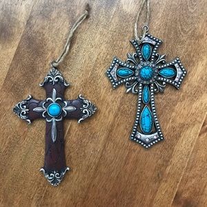 Set of Turquoise Stone Crosses